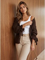 Kardigan damski oversize bez model 22371839 - FashionStreet Kardigan damski oversize bez model 22371839 - FashionStreet