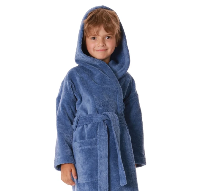 Dětský župan Tampa s kapucí 9149 denim světlý - Vestis