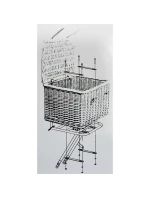 Košík na kolo proutěný přední 45x30x25cm BICYCLE GEAR