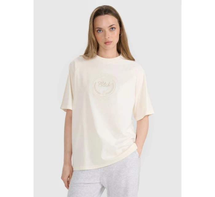 Dámské tričko oversize s potiskem 4F 4FRSS25TTSHF2791-11S Dámské tričko oversize s potiskem 4F 4FRSS25TTSHF2791-11S