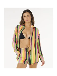 Dámská košile RIP CURL Neon Stripe Relaxed Shirt, vícebarevná