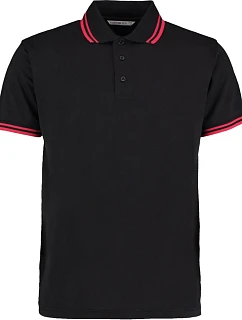 KK 409 Pánské kontrastní piqué polo model 22419934 black/red - Kustom Kit