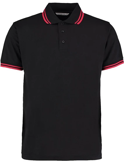 Kustom Kit KK 409 Pánské kontrastní piqué polo 43.0409 black/red Kustom Kit KK 409 Pánské kontrastní piqué polo 43.0409 black/red