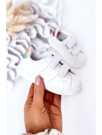Dětské Tenisky Se Suchým Zipem Bíle-Duhové Cute Girl Dětské Tenisky Se Suchým Zipem Bíle-Duhové Cute Girl