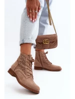 Dámské botky se vzorem béžové S.Barski HY66-136
