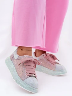 Zdobené sneakersy na platformě model 21692703 Multikolor - Goe