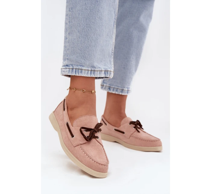 Dámské mokasíny s tkaničkou světle růžové Calivra Dámské mokasíny s tkaničkou světle růžové Calivra