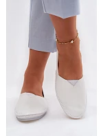 Dámské kožené baleríny model 22100748 Bílá - Maciejka