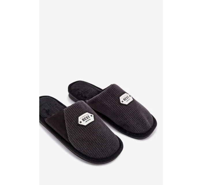 Pánské nazouváky s nášivkou Presine – černé