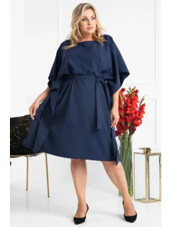 Dámské šaty plus size model 18461879 tmavě modrá - Karko
