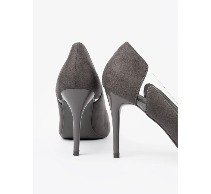 Trendy lodičky dámské šedo-stříbrné na jehlovém podpatku Trendy lodičky dámské šedo-stříbrné na jehlovém podpatku