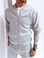 Pánská zateplená tepláková souprava světle šedá model 21968818 - FashionStreet