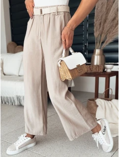 Dámské zvonové kalhoty CHIMAS světle hnědé FashionStreet UY2107