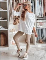 Dámské legíny s vysokým pasem FLEXION beige FashionStreet UY2337