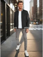 Pánská přechodná bunda bomber černá model 21986325 - Dstreet