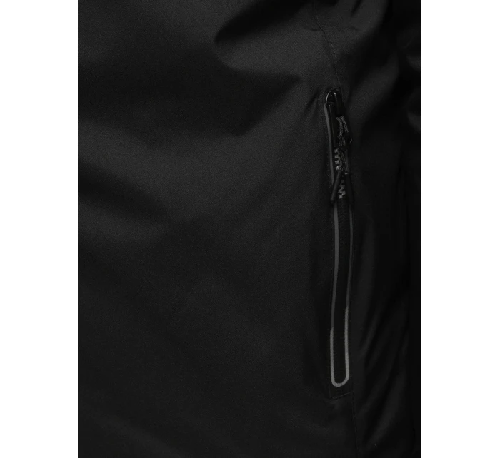 Pánská zimní bunda s kapucí černá model 21995627 - Dstreet Pánská zimní bunda s kapucí černá model 21995627 - Dstreet