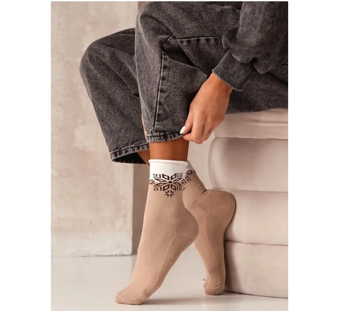 Milena Unique Snowflake ponožky 0071-007 Poloviční froté 35-41 Milena Unique Snowflake ponožky 0071-007 Poloviční froté 35-41