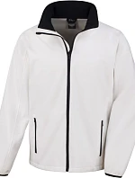 Result R 231M Pánská 2-vrstvá softshell bunda "Printable" 30.231M white/black