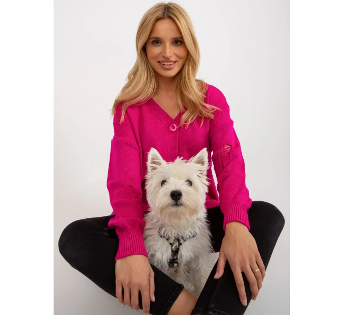 Dámský kardigan LC SW model 18140305 fuchsiová - FPrice