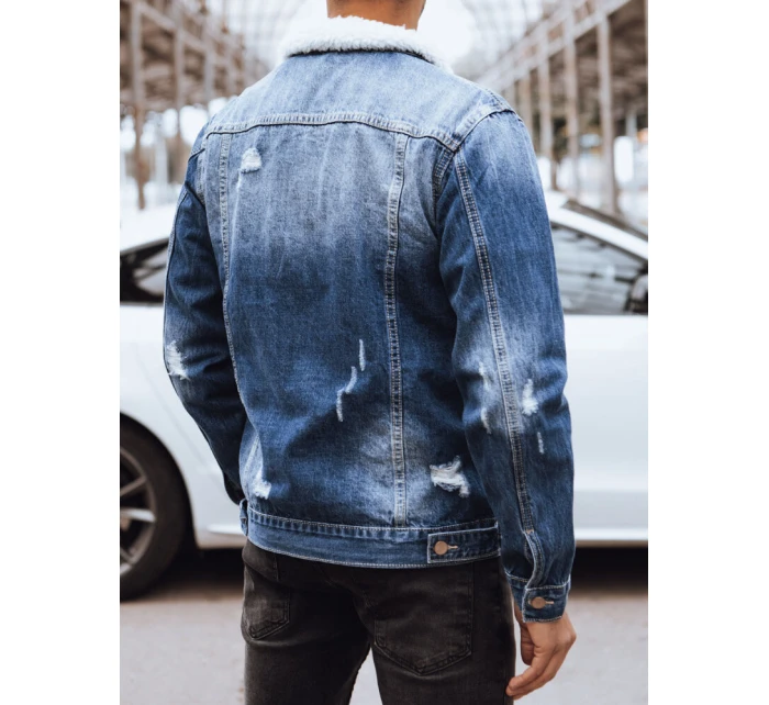 Pánská modrá džínová bunda FashionStreet TX4580 Pánská modrá džínová bunda FashionStreet TX4580