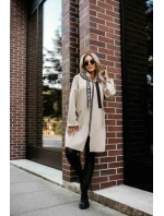 model 21379613 Ležérní kabát s kapsami a kapucí béžový - numoco basic