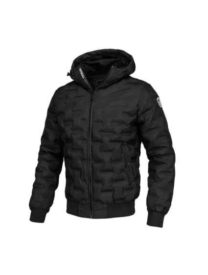 PIT BULL CARVER pánská jarní bunda černá s kapucí - 52010490000 pánské