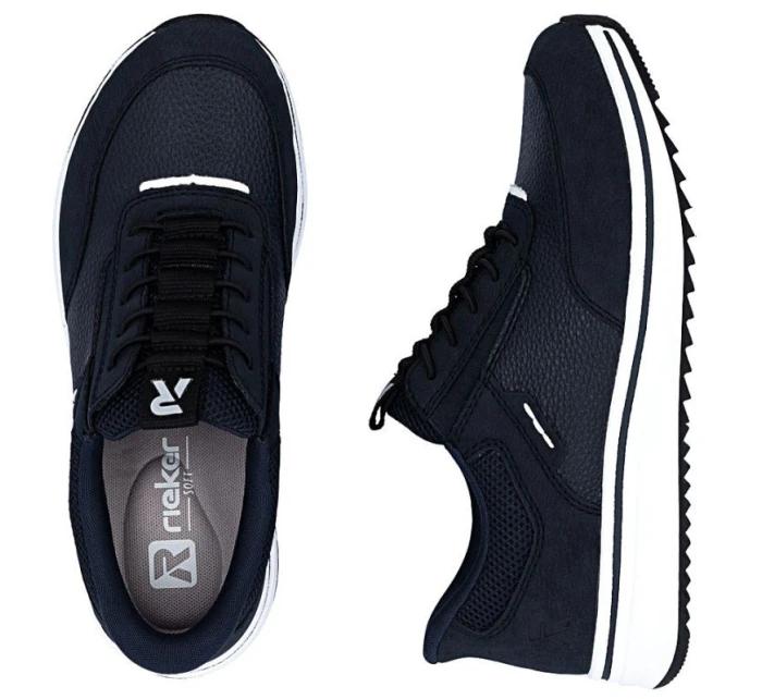 Dámské vysoké boty model 21948533 v tmavě modré barvě - Rieker