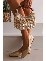 Baleríny z Eko Kůže Zlaté model 22091917 - Boto Baleríny z Eko Kůže Zlaté model 22091917 - Boto