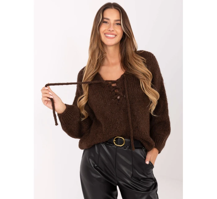 Jumper MI SW 0919.18 hnědý Jumper MI SW 0919.18 hnědý