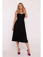S424 Šaty Fit & flare - černé