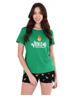 Dámské pyžamo 01/207 zelené s avokádem - Karol Dámské pyžamo 01/207 zelené s avokádem - Karol