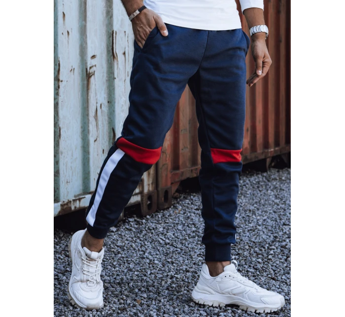 Pánské tepláky se stahovací šňůrkou tmavě modré UX4450 Pánské tepláky se stahovací šňůrkou tmavě modré UX4450