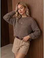 Dámský oversize svetr s copánkovým vzorem Fango FashionStreet MY2594