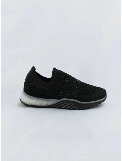 černé dámské nazouvací sportovní boty model 17066103