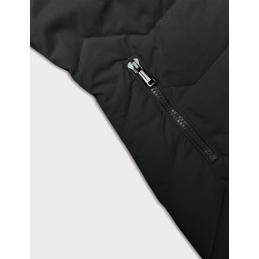 Dámská bunda J Style v army barvě s kapucí (16M9121-136)