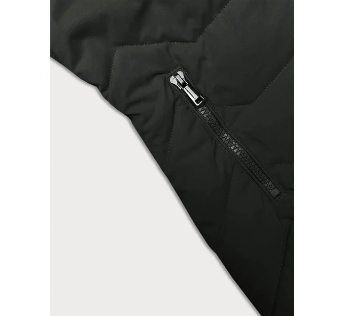 Dámská bunda v barvě army s kapucí J Style (16M9121-136)