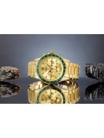 Pánské hodinky Giewont Chronograph Sapphire Gold Green GW3520-B6