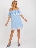 LK SK 506989 šaty.37 světle modrá