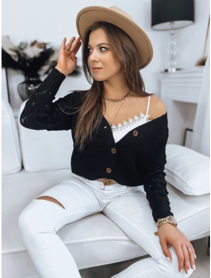 SINSA dámský svetr černý FashionStreet MY1632