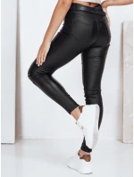 Trubkové kalhoty z ekokůže černé FashionStreet UY2764 Trubkové kalhoty z ekokůže černé FashionStreet UY2764