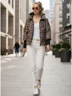 Dámská přechodná bunda v leopardí béžové barvě FashionStreet TY5549