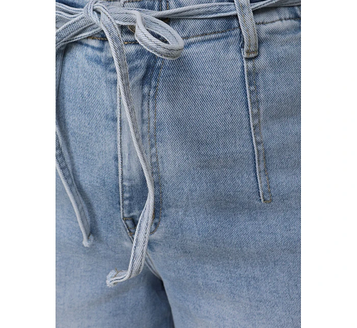 Dámské džíny s vysokým pasem a širokými nohavicemi modré FashionStreet UY2941