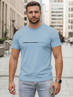 Pánské bavlněné tričko s nápisem „Whatever“ v modré barvě, FashionStreet NX5128R