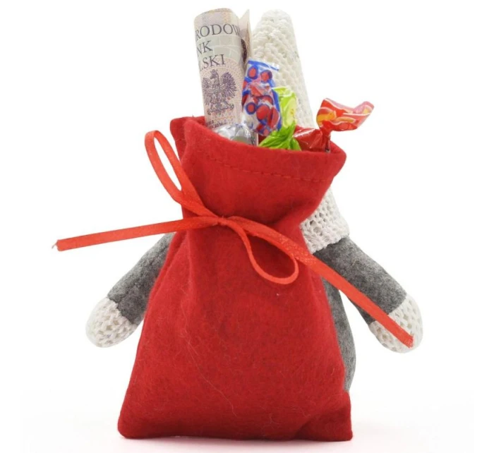 Dekorativní marshmallow s dárkovým sáčkem 15CM červené dětské Dekorativní marshmallow s dárkovým sáčkem 15CM červené dětské