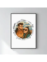 Plakát v rámu - 50x70- květinové ohraničení Plakát v rámu - 50x70- květinové ohraničení