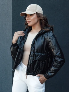 Dámská přechodná bunda s kapucí ARON černá FashionStreet TY4412