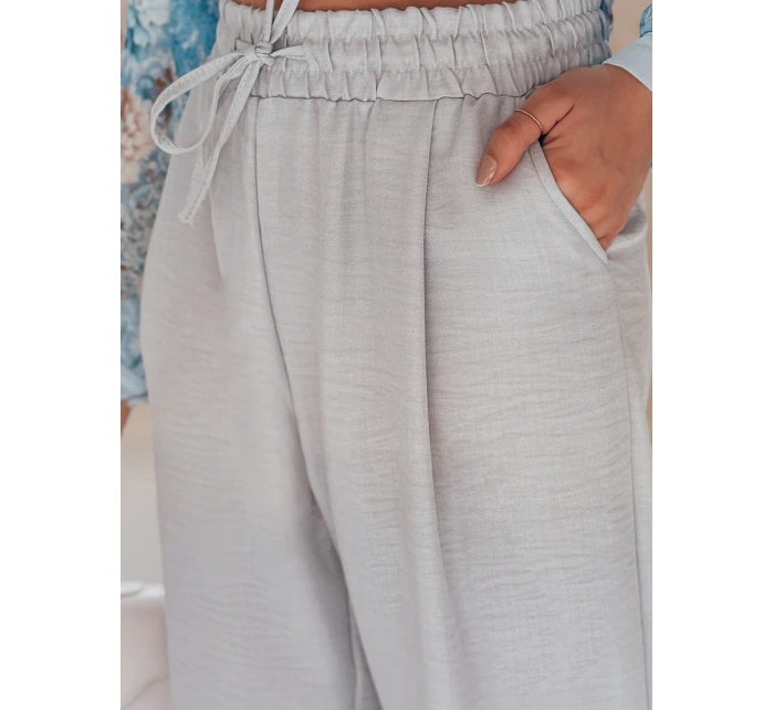 Dámské kalhoty se širokými nohavicemi MILLIVIO šedá FashionStreet UY2664