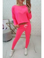 Sada s oversize halenkou růžová neonová Sada s oversize halenkou růžová neonová