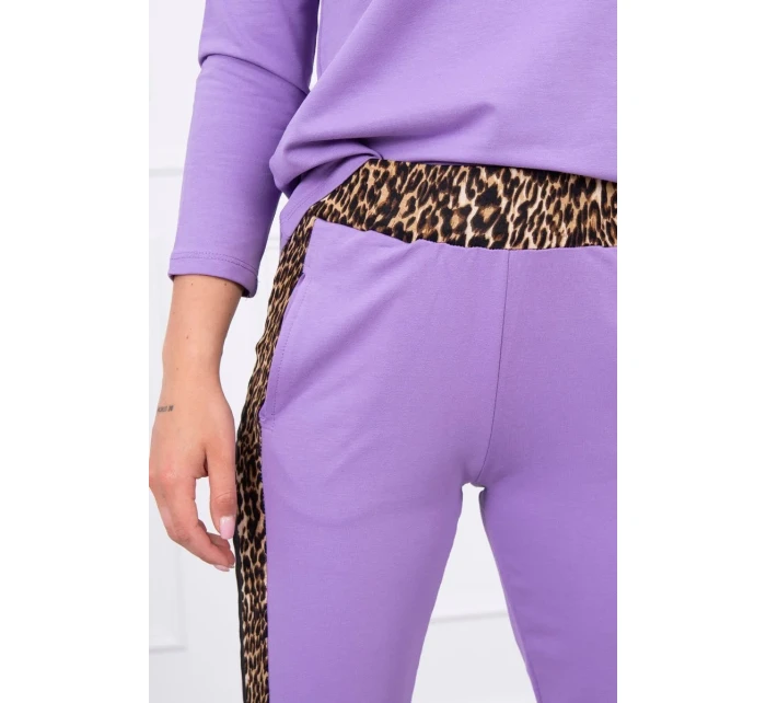 Sada s leopardím potiskem fialové barvy Sada s leopardím potiskem fialové barvy
