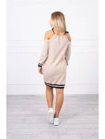 Béžové šaty Tres Chic Béžové šaty Tres Chic